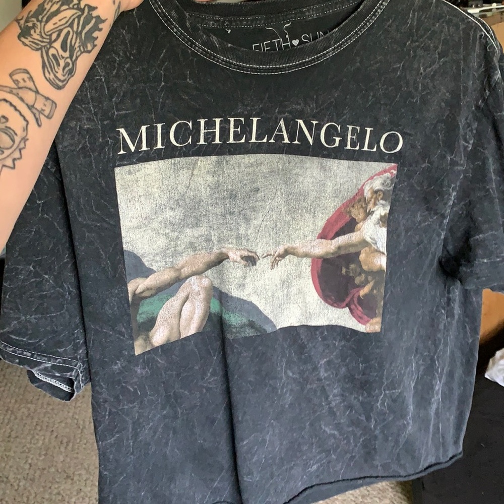 Michelangelo // The Creation of Adam shirt.